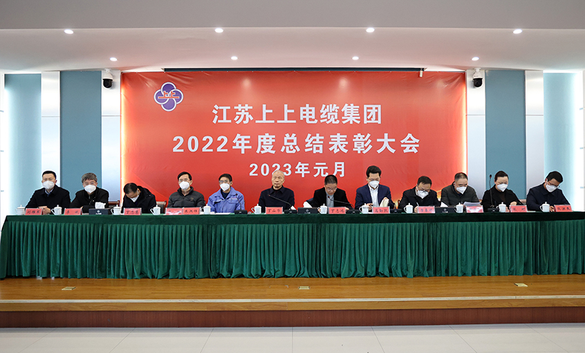 尊龙凯时电缆隆重召开2022年度总结表扬大会